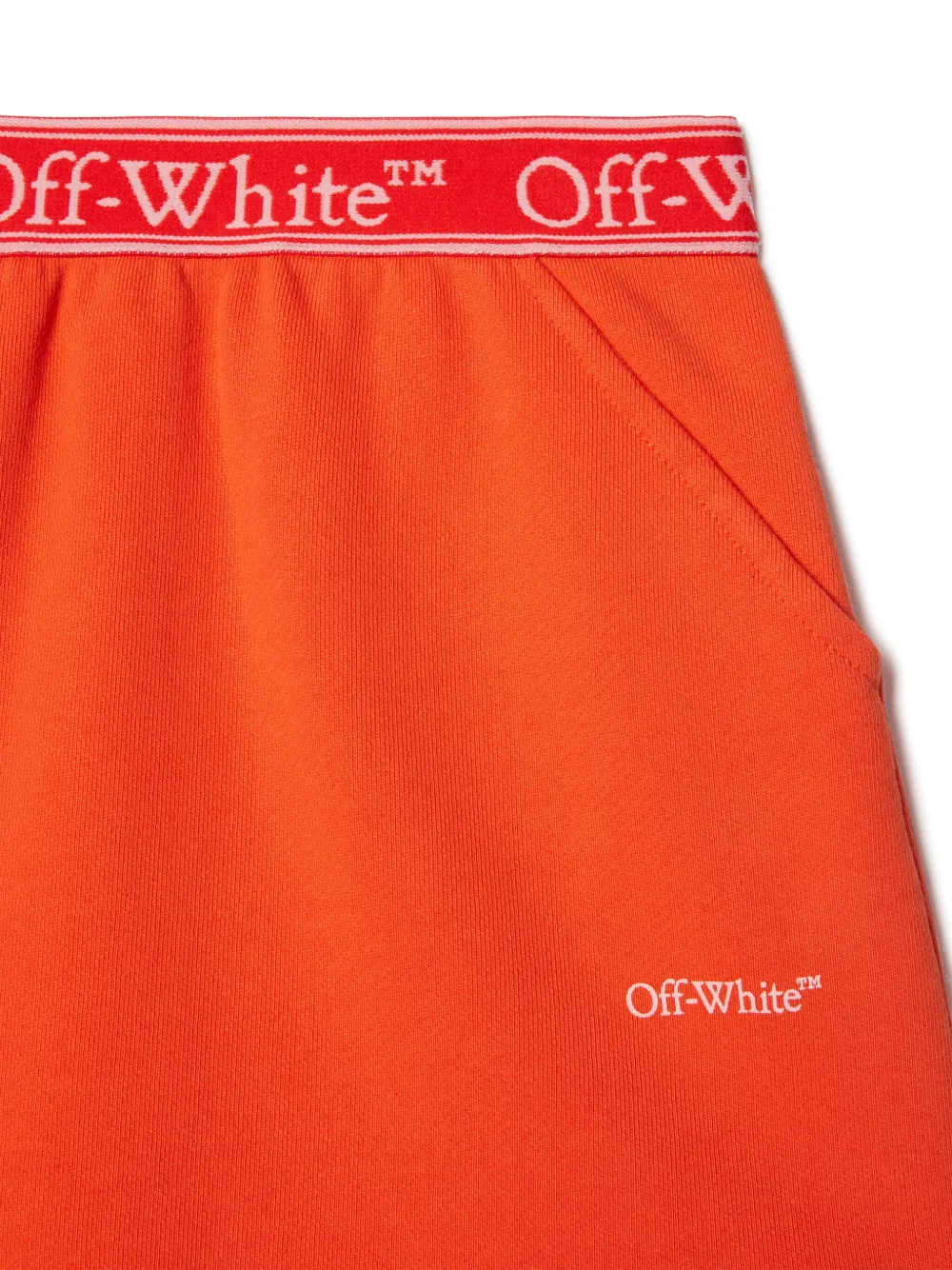 Off-White Kids Rok met logoband Oranje