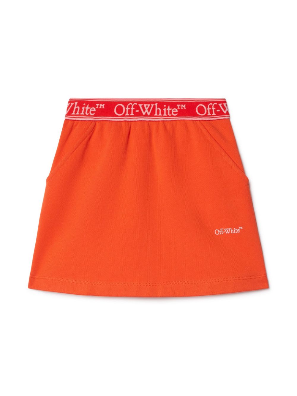 Off-White Kids Rok met logoband Oranje