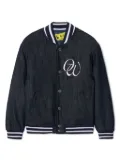 Off-White Kids Script bomber jacket - Blue