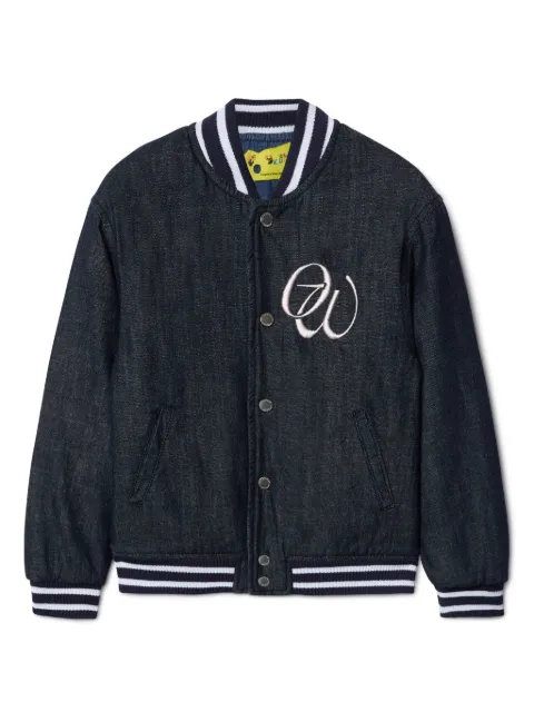 Off-White Kids chamarra bomber Script