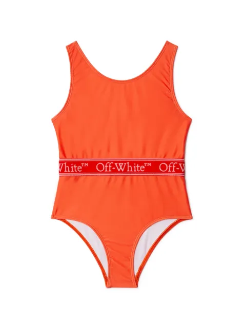 Off-White Kids مايوه 'بوكيش' بشريط شعار الماركة