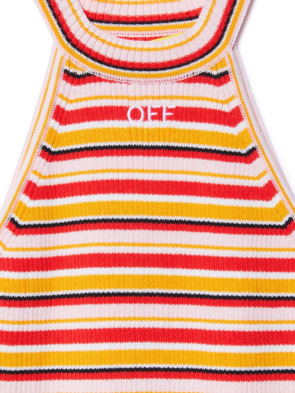 Off-White Kids Gestreepte jurk Oranje