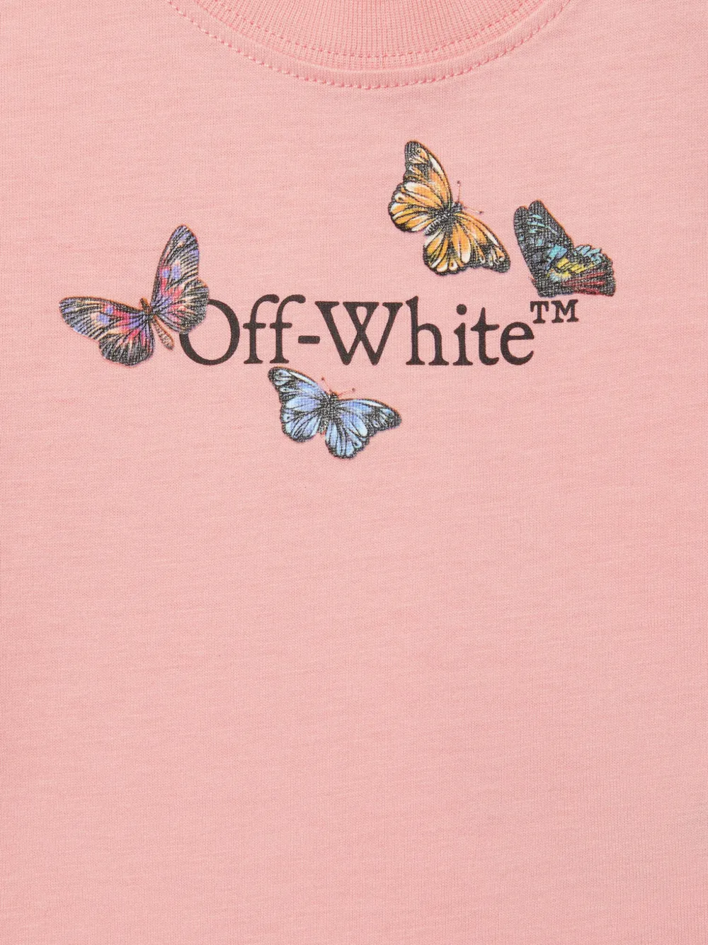 Off-White Kids Butterfly T-shirt Roze