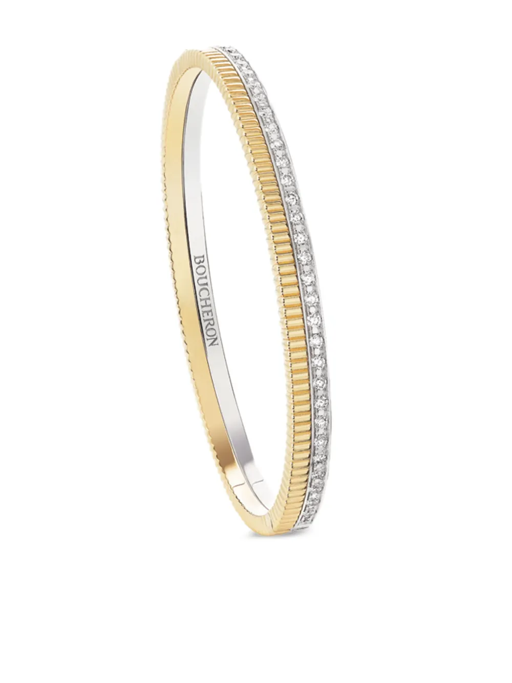 Boucheron ダイヤモンド バングル 18Kイエローゴールド - ゴールドトーン Boucheron ダイヤモンド バングル 18Kイエローゴールド - ゴールドトーン