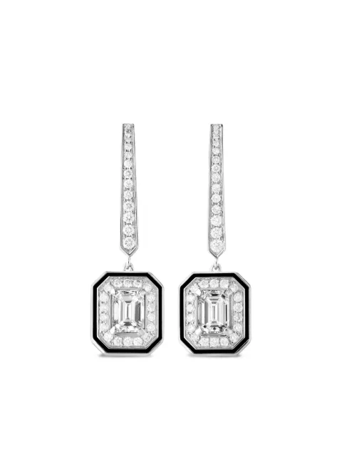 Boucheron 18kt white gold Vendôme Liseré diamond earrings