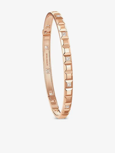 Boucheron 18K玫瑰 Clou De Paris 金钻石手镯