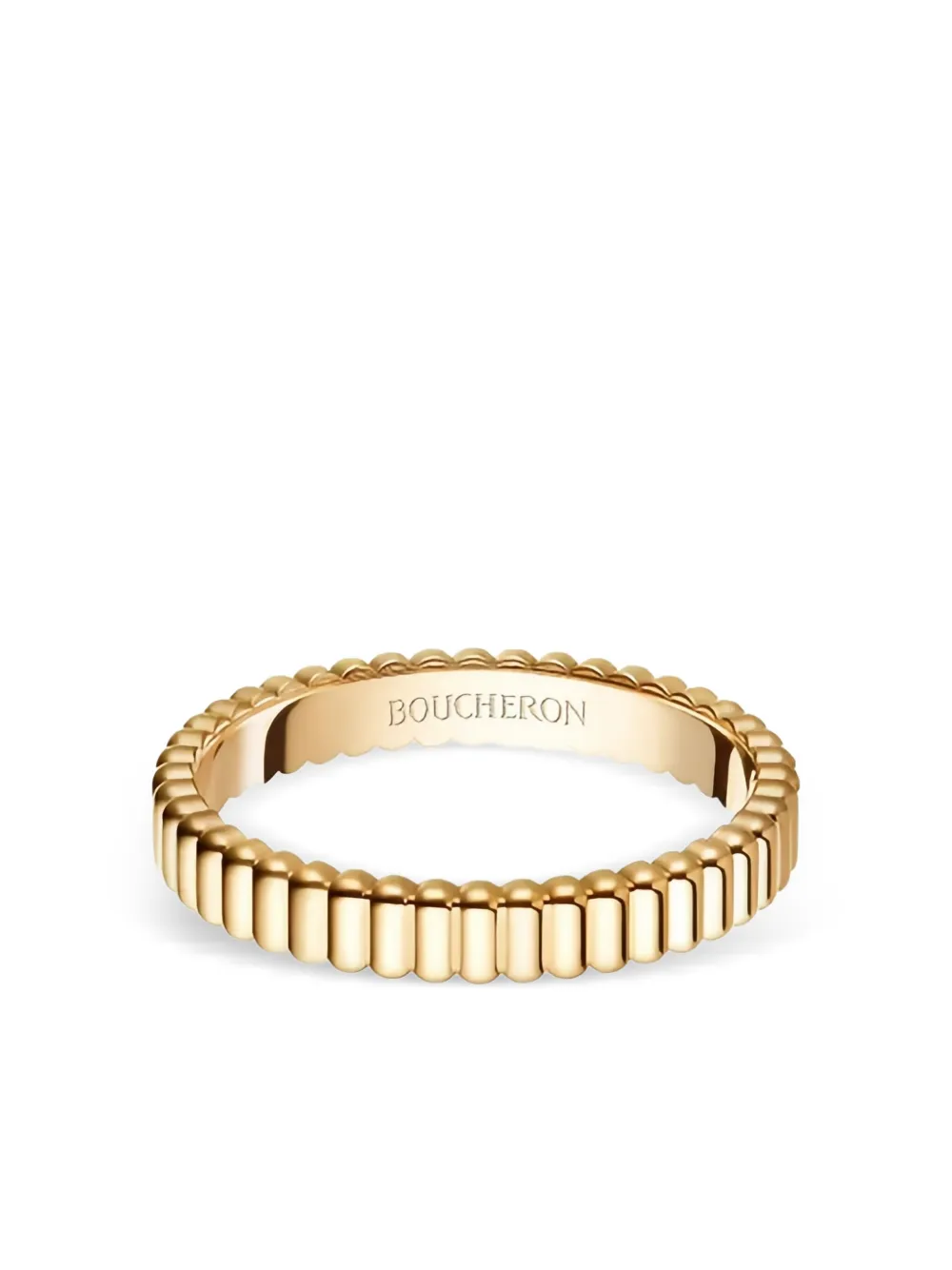 Boucheron 18K yellow gold Grosgrain ring - ゴールドトーン Boucheron 18K yellow gold Grosgrain ring - ゴールドトーン
