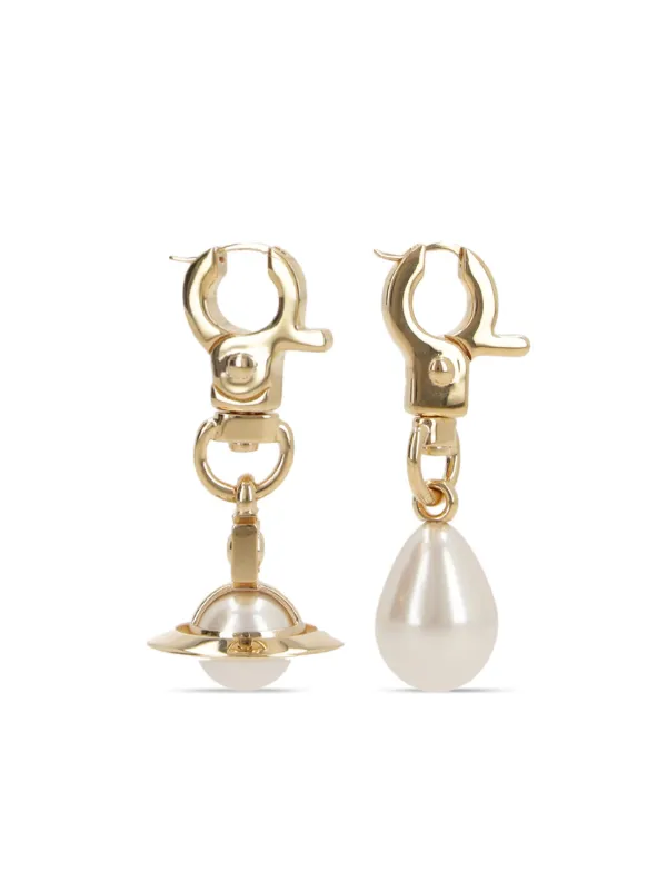【関税・送料込み】VIVIENNE WESTWOOD GOLD BRASS EARRINGS Vivienne Westwood Earrings Pierce Mini Bas relief Gold With