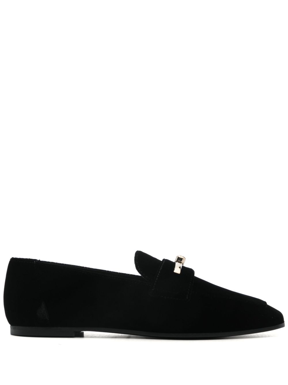 Emporio Armani Fluwelen loafers Zwart