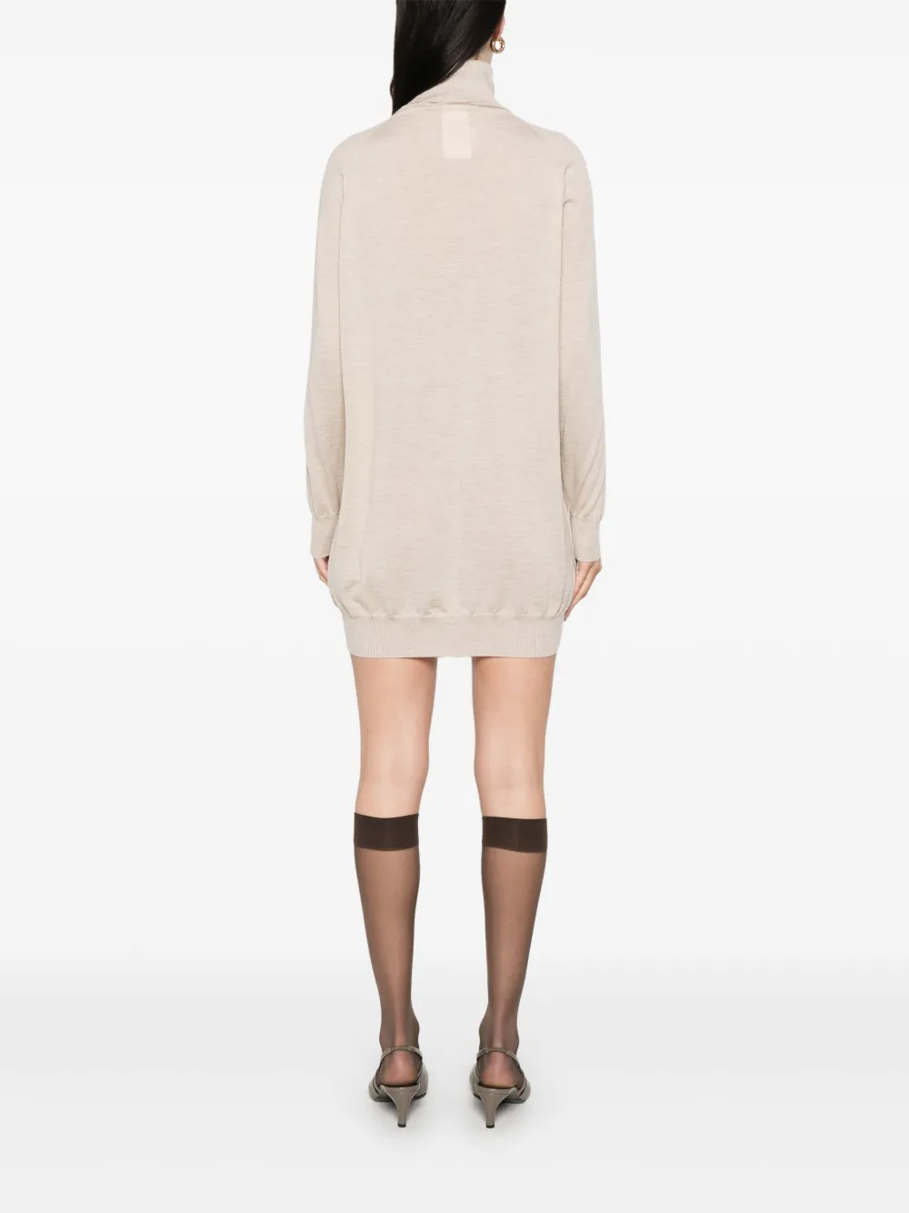 Max Mara Kasjmier mini-jurk Beige