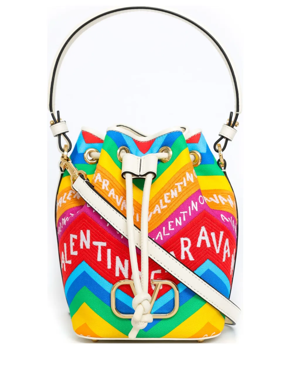 Valentino Escape Mini Bucket Bag In Orange