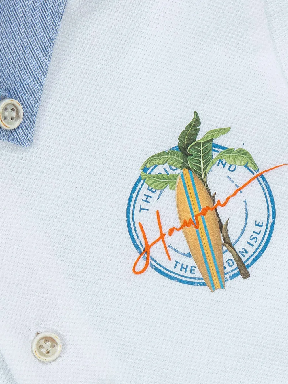 Lapin House Poloshirt met geborduurd logo Blauw