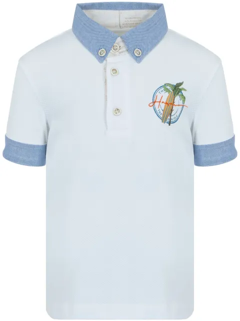 Lapin House embroidered-logo polo shirt 