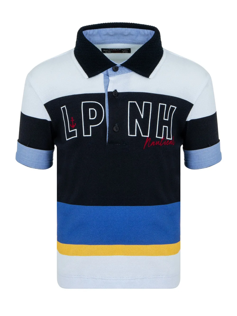 Lapin House Poloshirt met logoprint Blauw