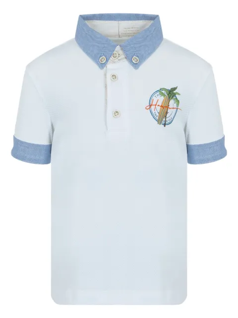 Lapin House badge-embellished polo shirt