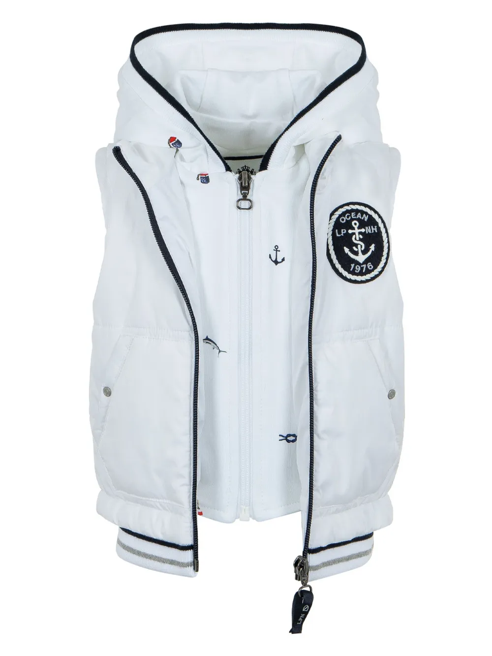 Lapin House Gilet met logopatch Wit