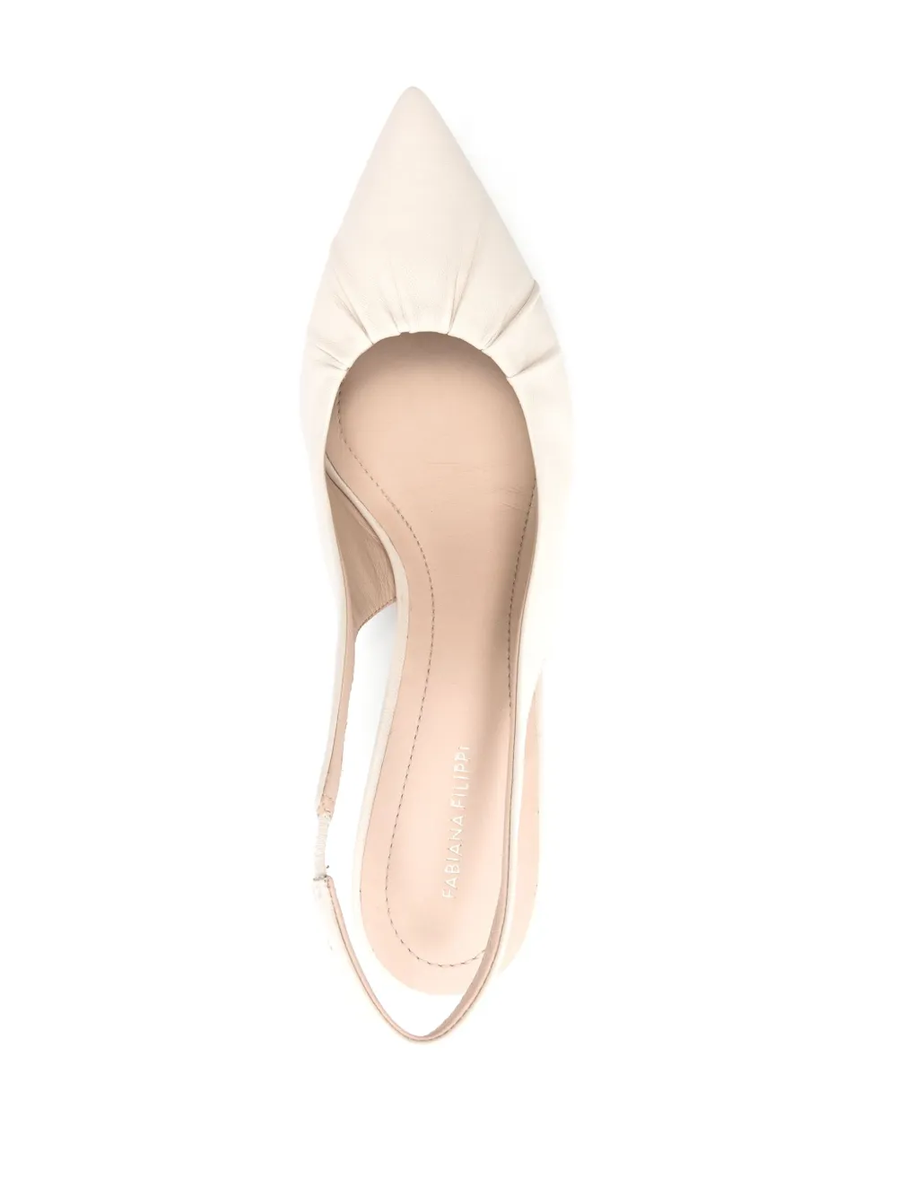 Fabiana Filippi 70mm Leather Slingback Pumps In Neutrals