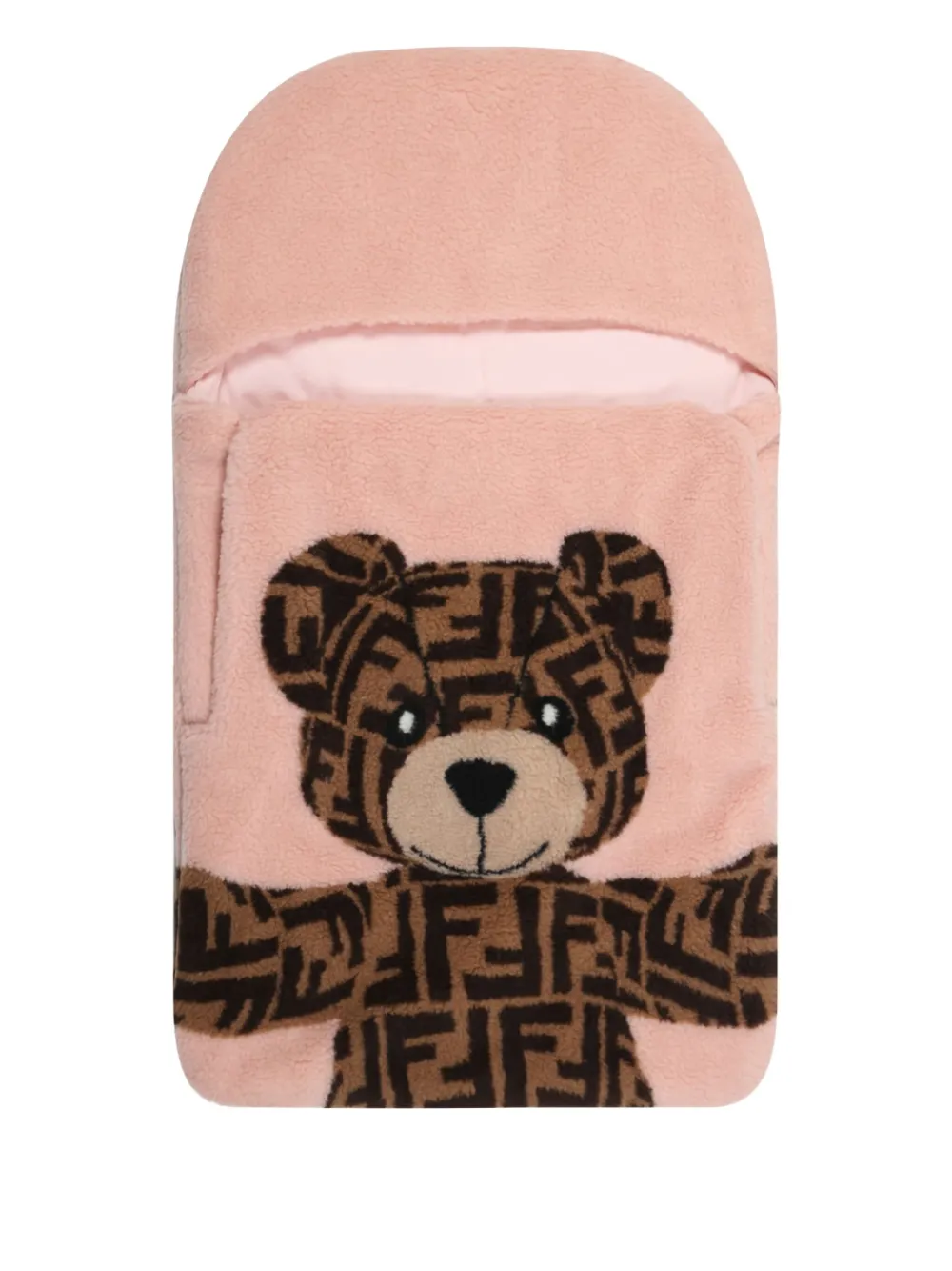 Fendi Kids teddy-motif sleep bag - ピンク Fendi Kids teddy-motif sleep bag - ピンク