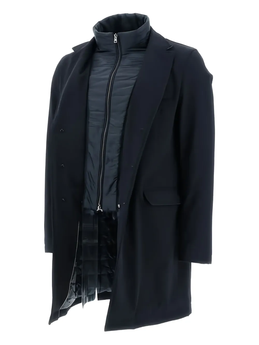 Herno Detachable-liner Coat In Blue