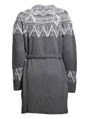 Ermanno Scervino レースフロントカーディガン グレー美品 Ermanno Scervino レースフロントカーディガン グレー美品