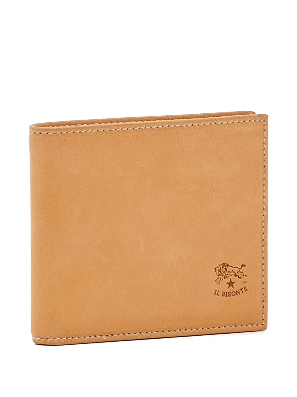 Il Bisonte Stitched Leather Wallet In Neutral
