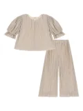 Abel & Lula plissé-effect trousers set - Neutrals