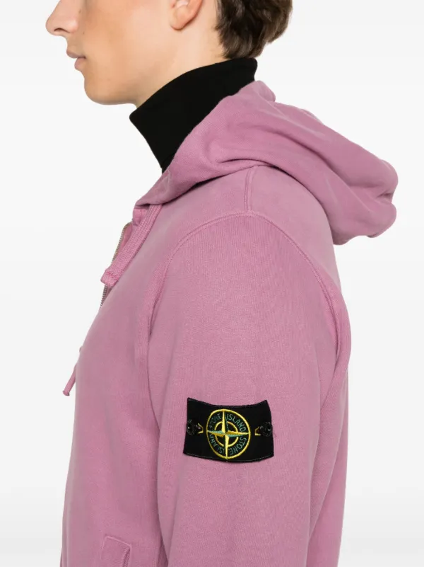 Rosa stone island hoodie new arrivals