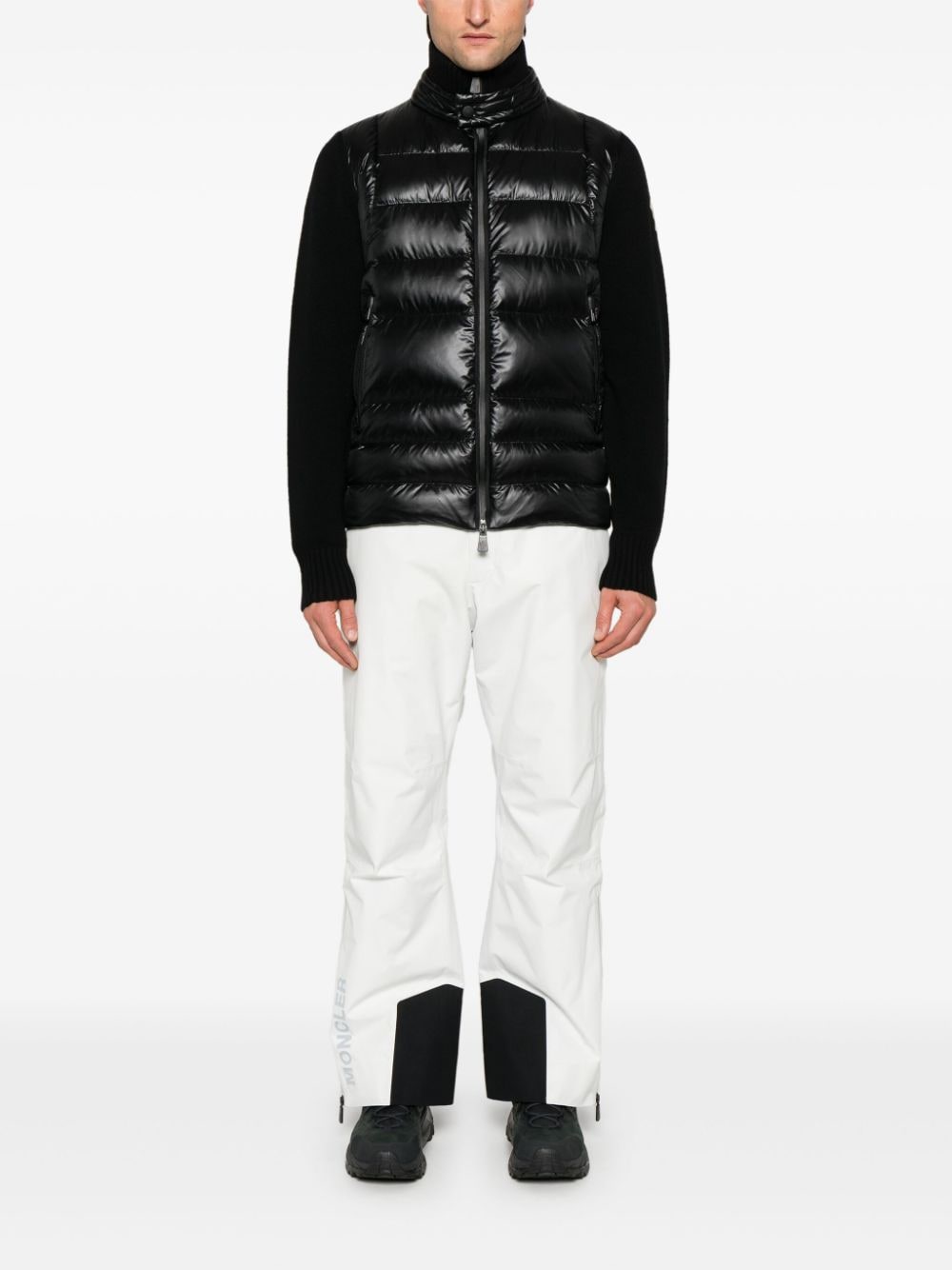 Moncler Grenoble padded zip-up jacket - Zwart