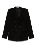 Tagliatore tweed blazer - Black