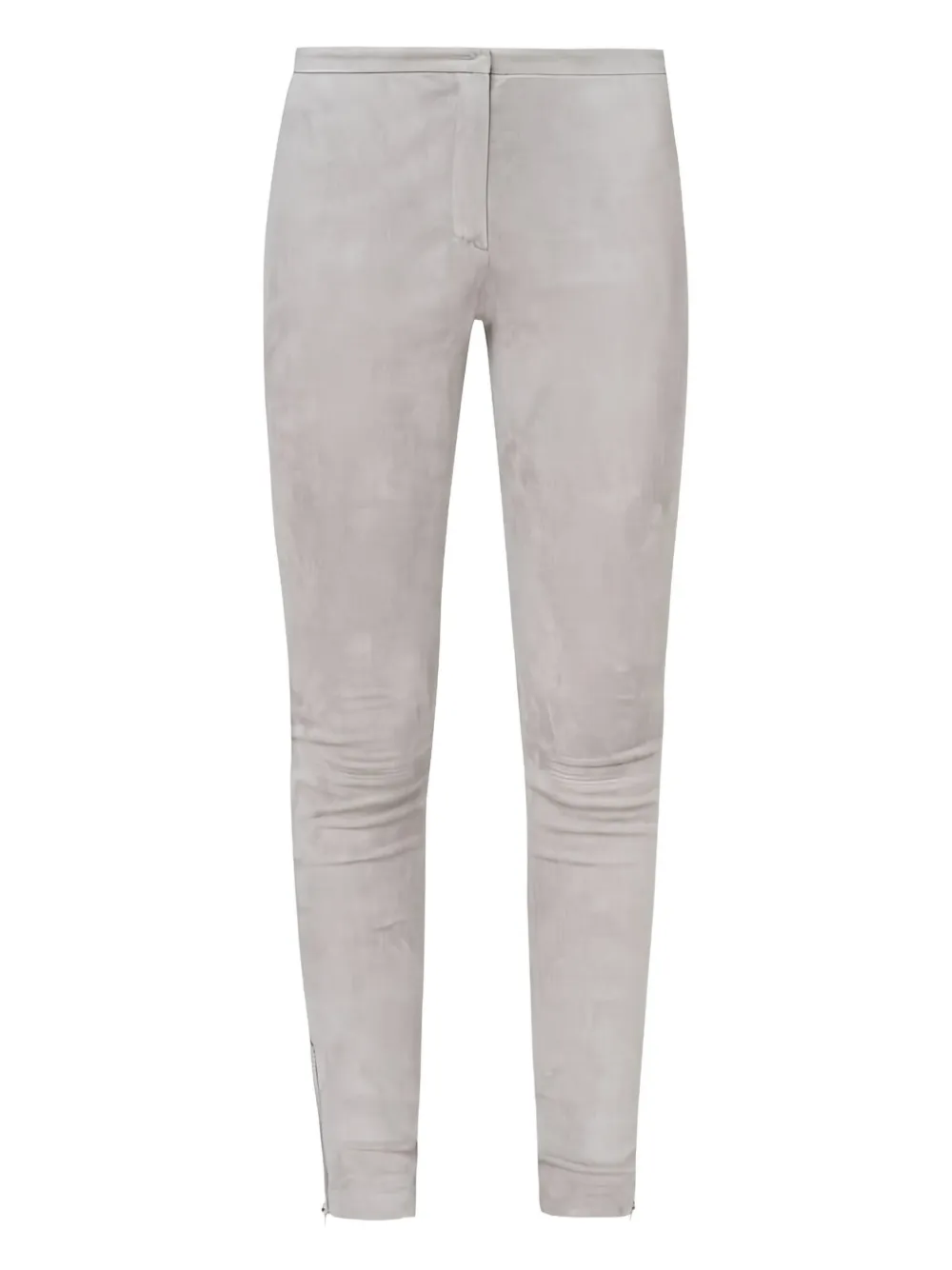 Fabiana Filippi Linen/flax Skinny Trousers In Gray
