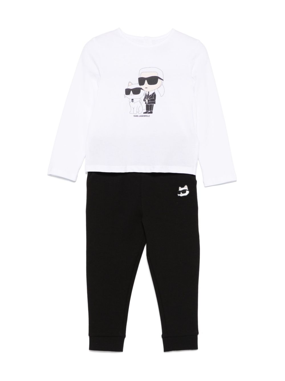 Karl Lagerfeld Kids Ikon Choupette trainingspak - Zwart