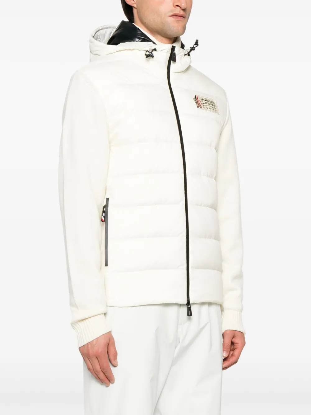 Moncler Grenoble Gewatteerd jack met rits Wit