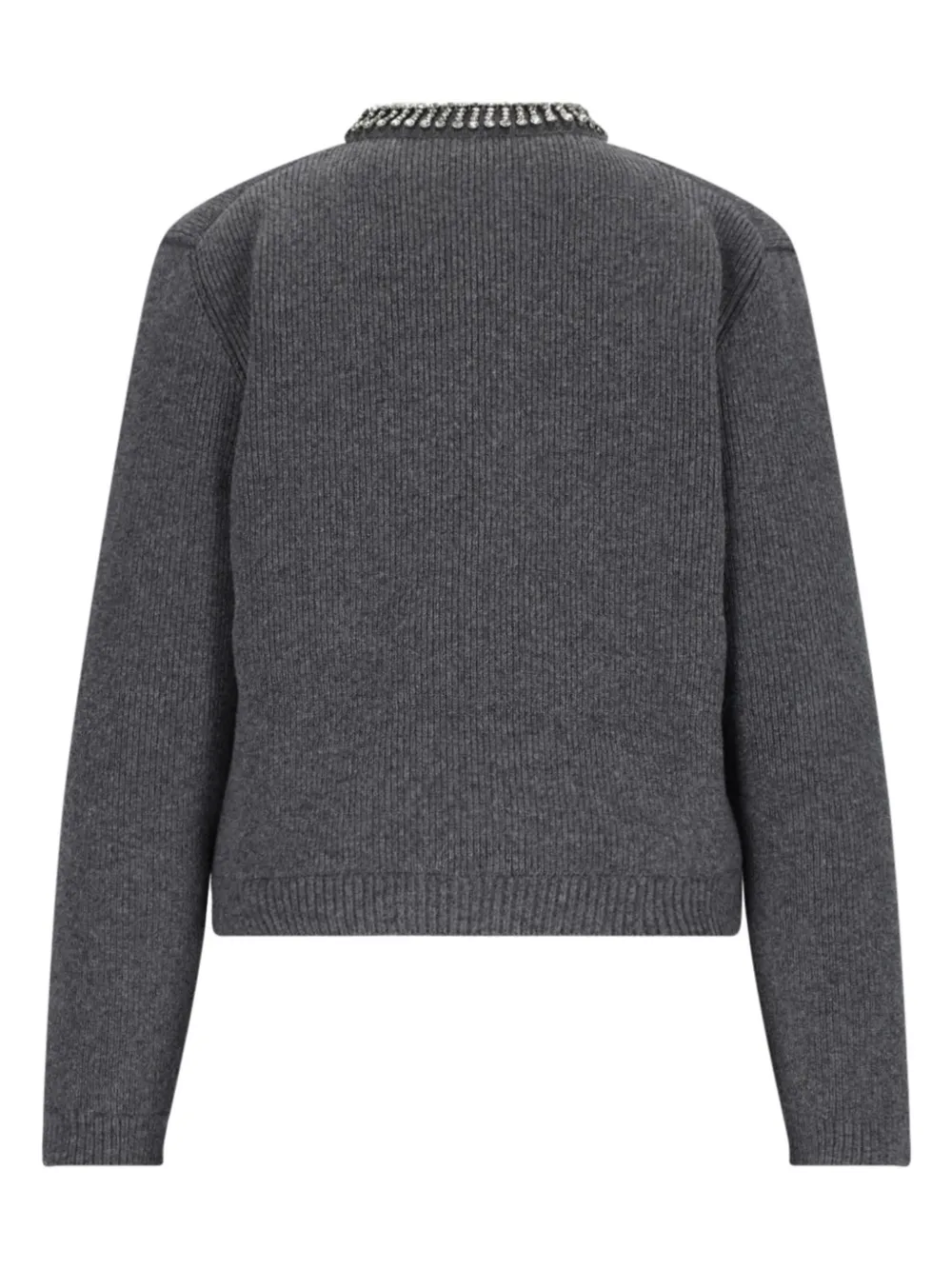 Gucci padded ribbed-knit cardigan - Grijs