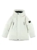 Stone Island Junior Compass-badge hooded parka - White