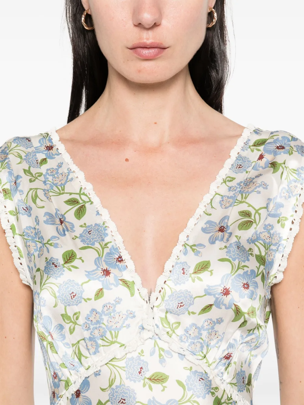 Shop Doen Tahlia Midi Dress In White