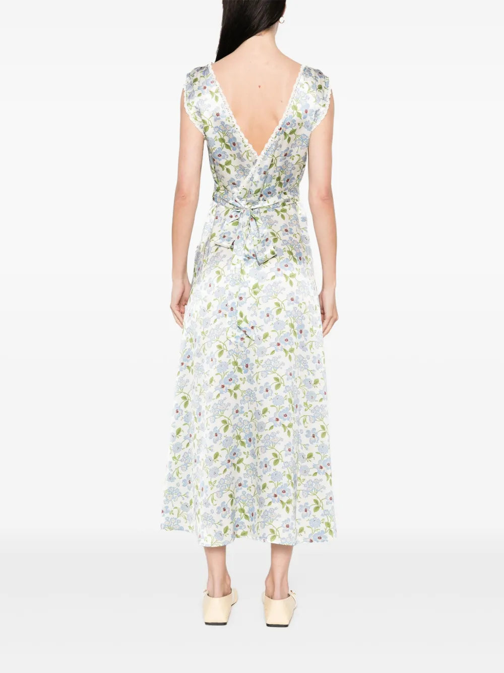 Shop Doen Tahlia Midi Dress In White