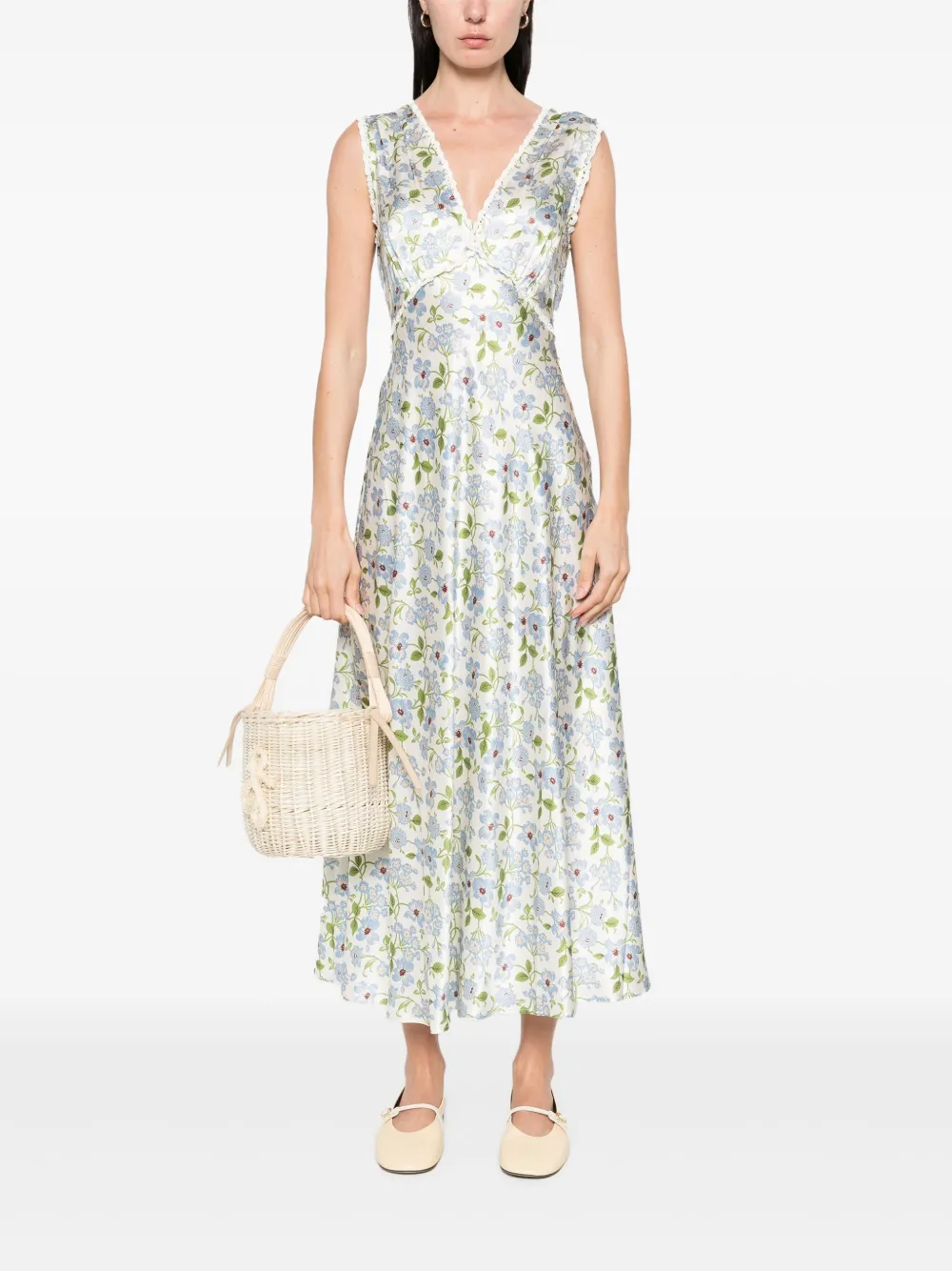 DÔEN Tahlia midi-jurk - Wit