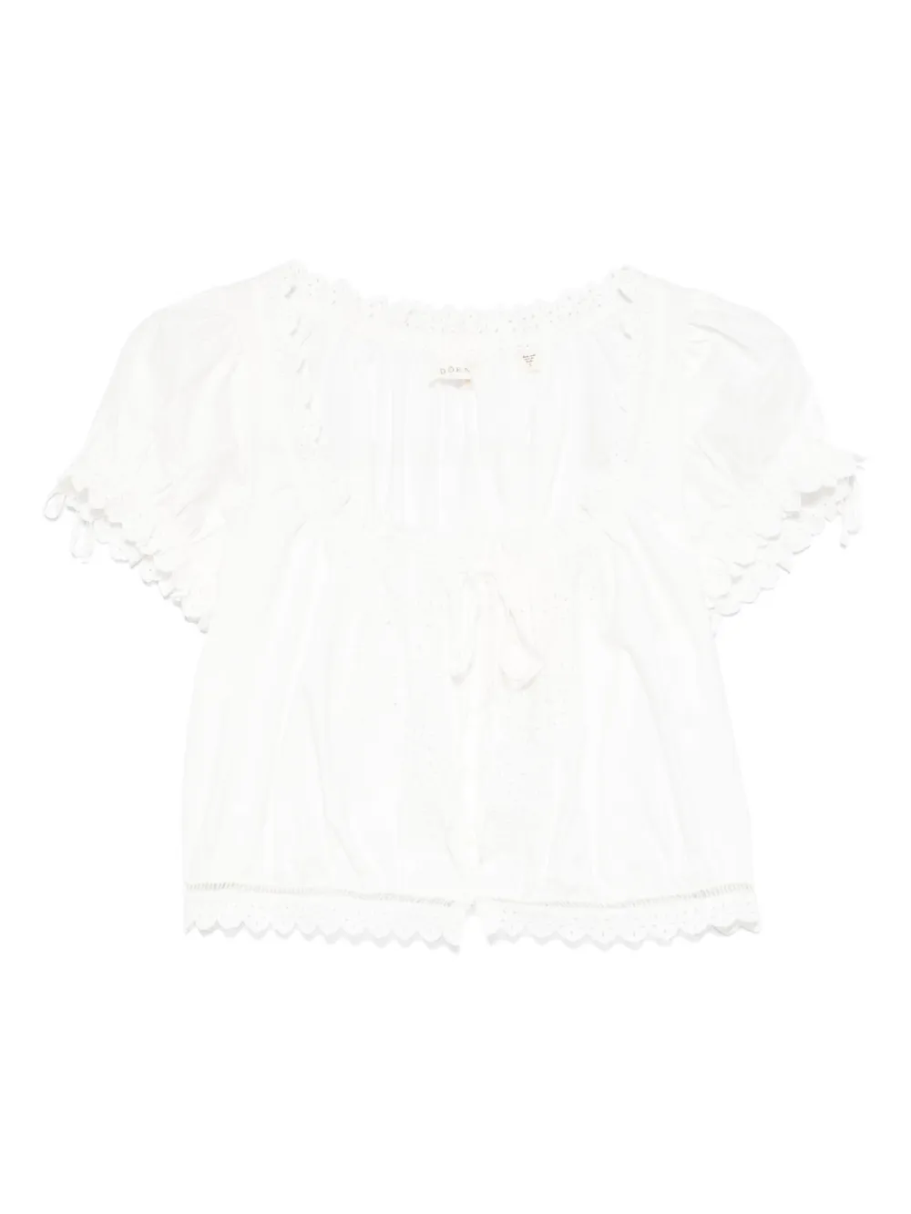 DÔEN Gerüschte Nera Bluse | Weiß | Image 1
