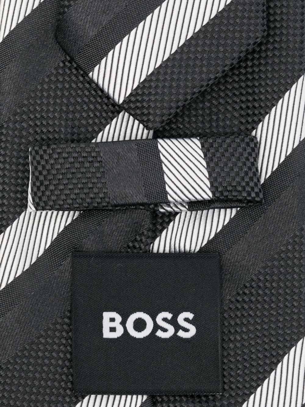 Shop Hugo Boss Patterned-jacquard Tie In Grey