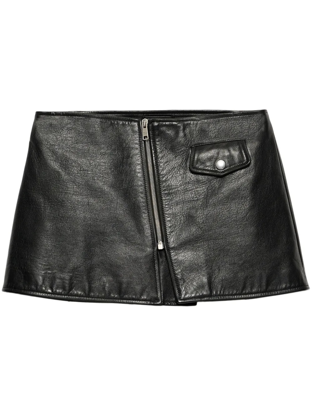 Prada Leren mini-rok Zwart