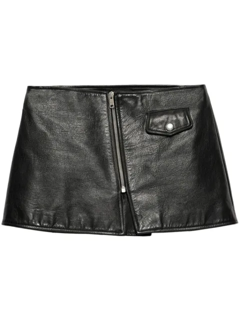 Prada falda corta de cuero