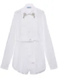 Prada short batiste jumpsuit - White