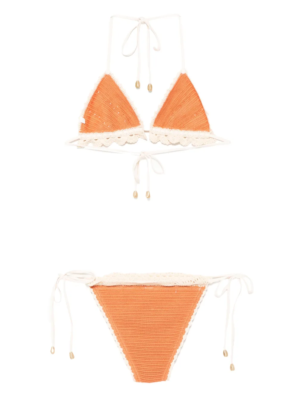 ZIMMERMANN Wylie gebreide bikini Oranje