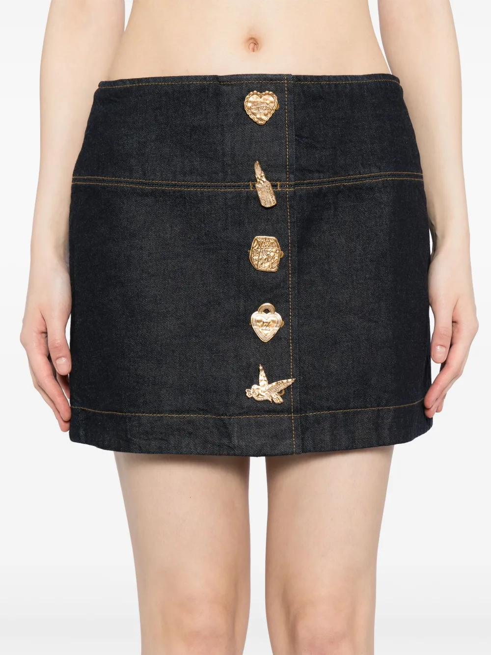 ZIMMERMANN Crush denim mini-rok Blauw