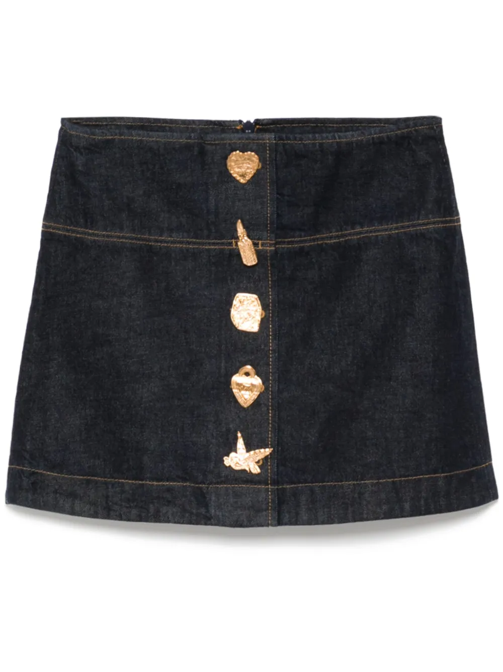 ZIMMERMANN crush denim mini skirt | Blue | Image 1