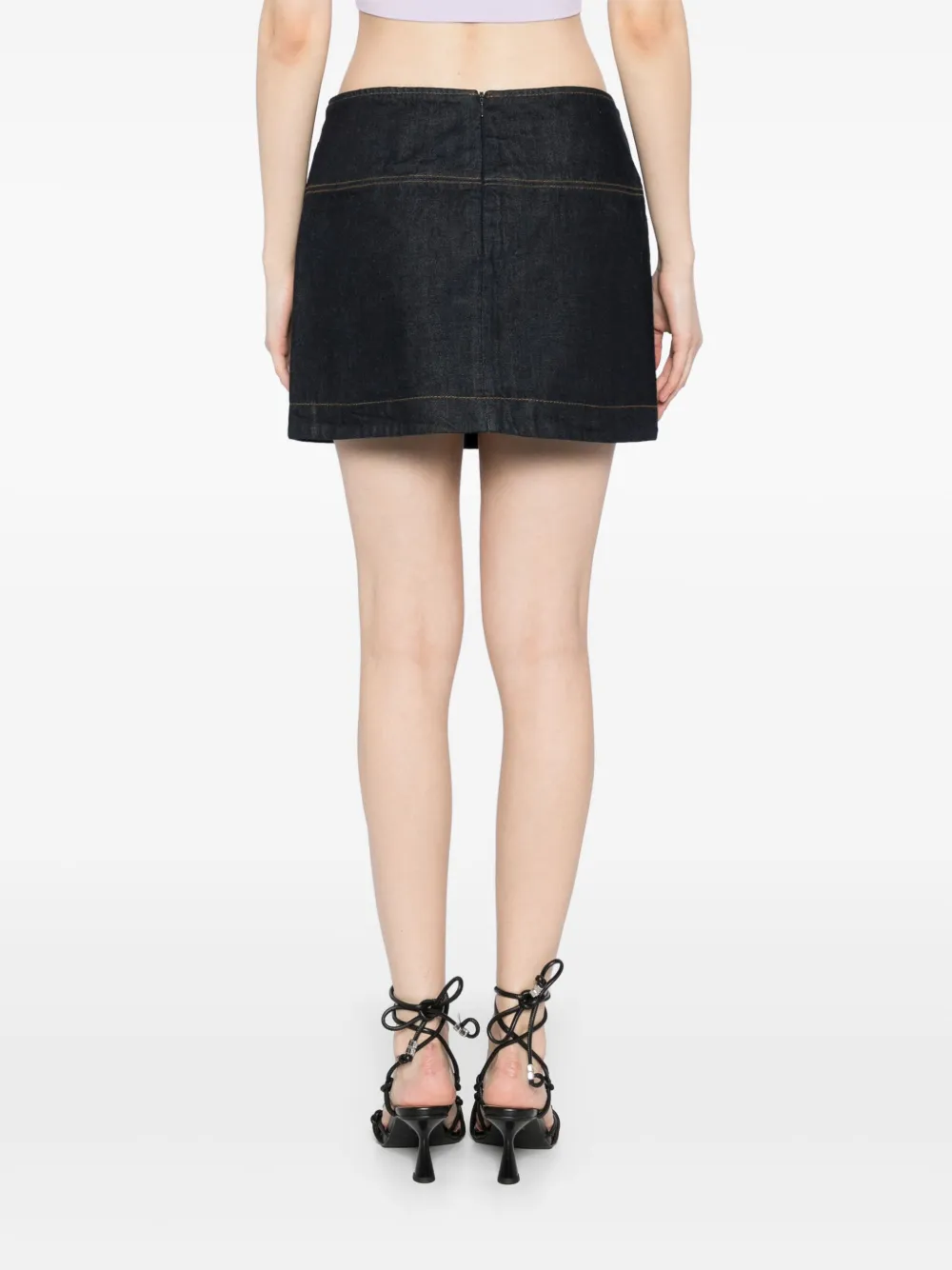 ZIMMERMANN Crush denim mini-rok Blauw