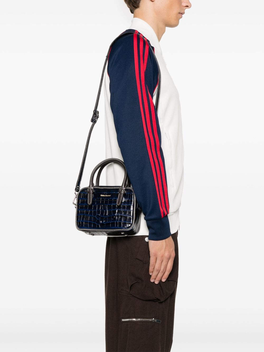 adidas x Wales Bonner shopper met krokodillen-reliëf - Blauw