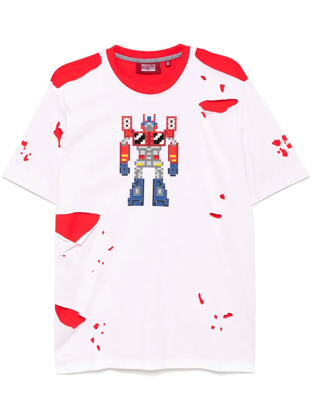 Mostly Heard Rarely Seen 8-Bit Optimus T-shirt Wit