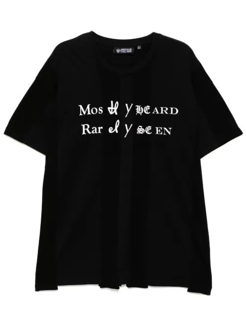 T-shirt Spliced Luxury Mock - Mostly Heard Rarely Seen - Modalova