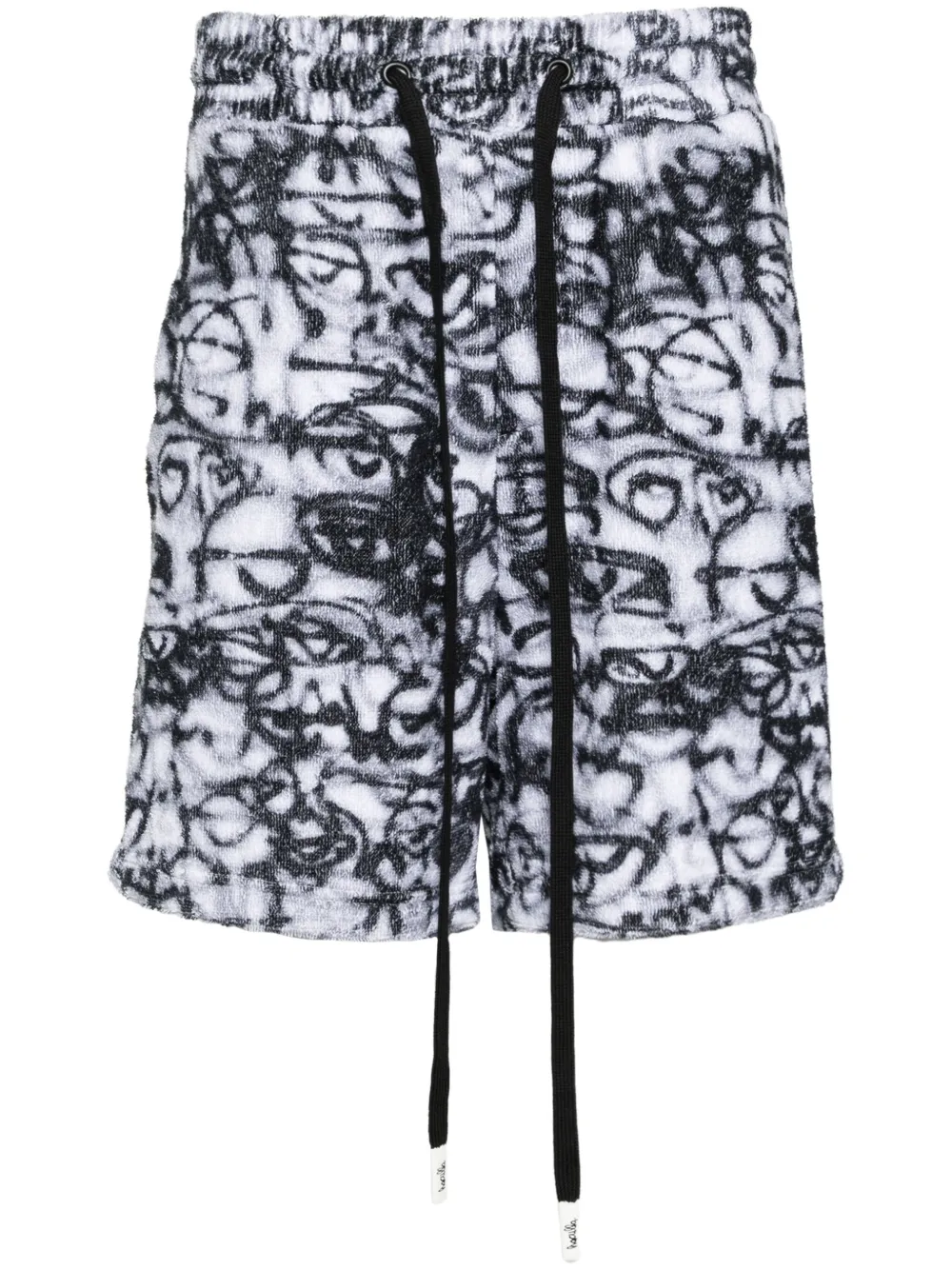 graphic-print shorts